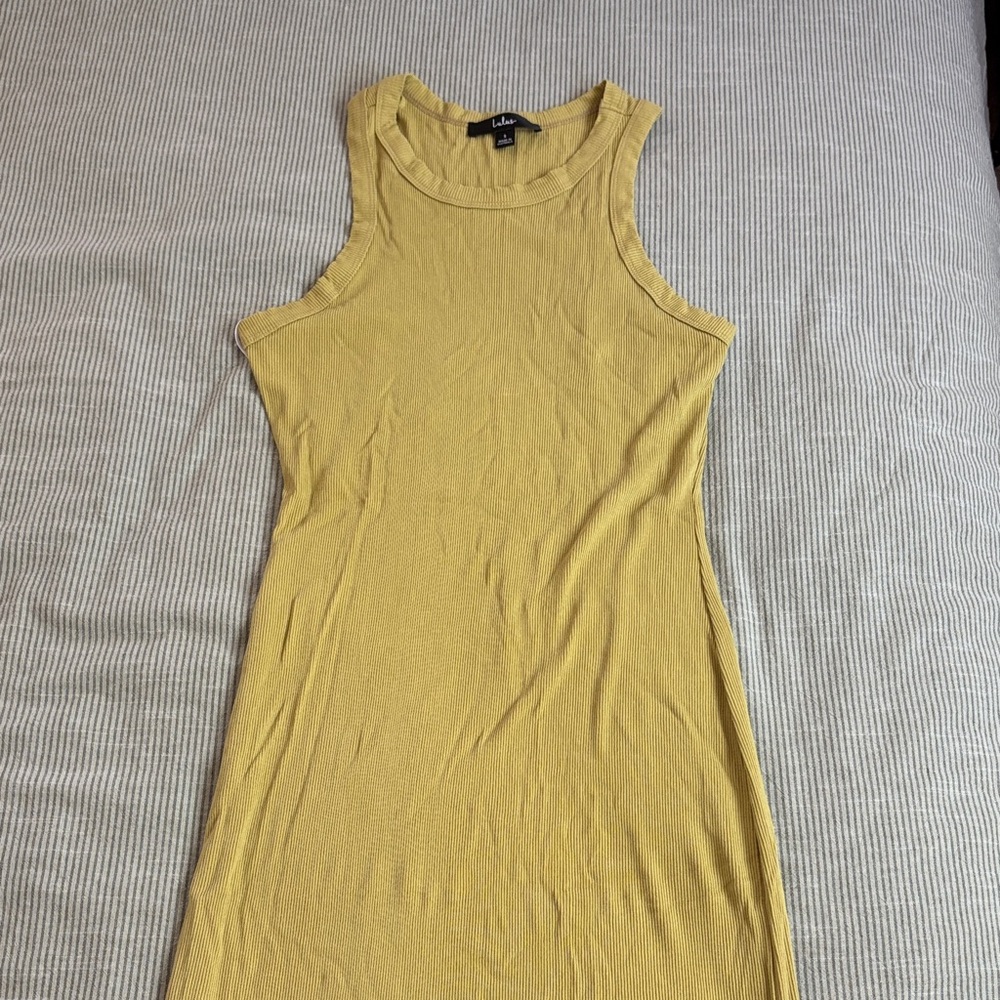 Lulu’s Chartreuse Sleeveless Dress